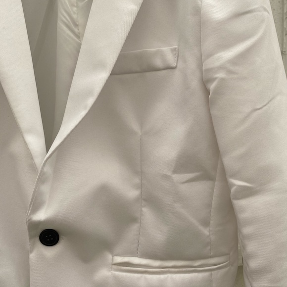 MEN’S SINGLE-BUTTON WHITE BLAZER - Picture 5 of 16